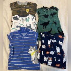Set of five fleece pjs - 18 months